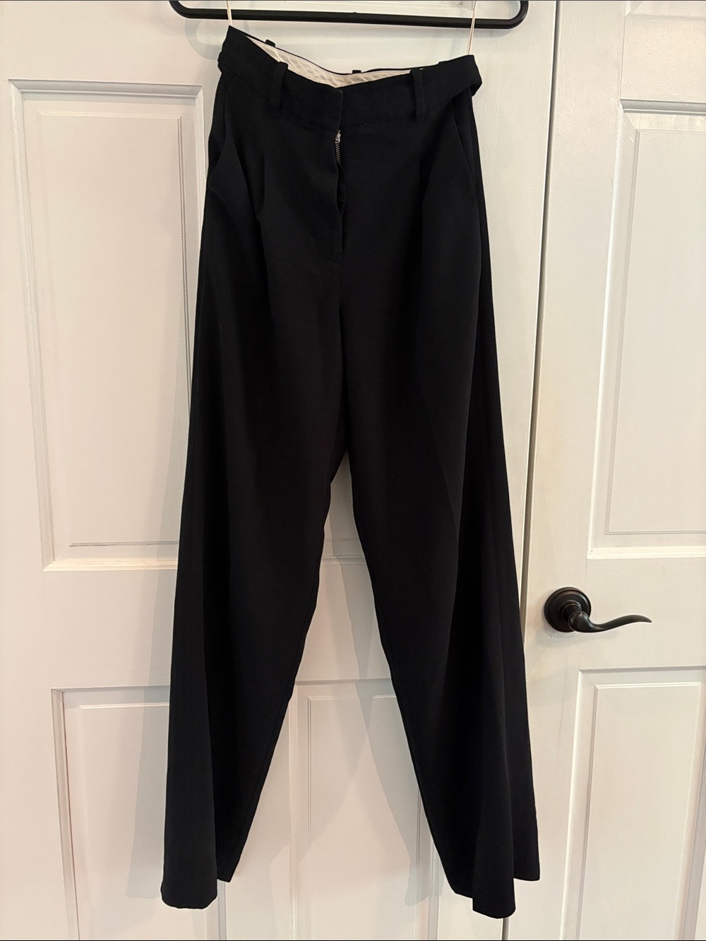 Wilfred Black High-Waist Wide-Leg Trousers